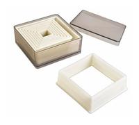 Set 9 Coupe-Pate Nylon Carre Lisse 2 A 10 Cm