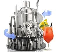 Set à cocktail - 41-pièces shaker - acier inoxydable - Set barman
