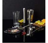 Cook Concept – Set à cocktail KV7348 – 5 accessoires, 50 recettes – Inox Argent/Transparent