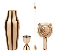 Set à cocktail Paderno Parisian en cuivre, 4 pièces