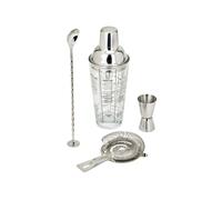 Set à cocktails - LIVOO - GS156 - 400 ml - Acier inoxydable - 1 shaker, 1 doseur, 1 cuillère, 1 passoire - Double graduation
