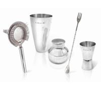 Set à cocktails - Shaker 500 ml - Cuillère et fourchette 23 cm - Jigger 40/20 ml - Coffret cadeau