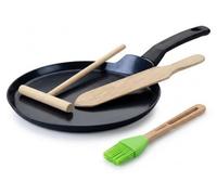 Set à crêpes avec crêpière, FACKELMANN BRANDAO, Ø 26 cm, 3 pièces, revêtement antiadhésif, compatible avec l'induction