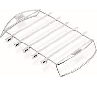 Set à kebab en acier aluminium antiadhésif | Pour la série Weber Q2000 | Support à kebab | Set de cuisson et de service | Accessoires de barbecue haut de gamme