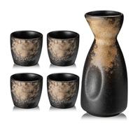 Set à saké avec gobelet et pot à vin, en porcelaine, pour chauffe-eau, 1 pot à saké, 4 gobelets à saké (B1)