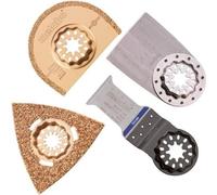 Set Accessoires Carrelage METABO Multitool MT18, 4 Pièces, Starlock, Lame de Scie Segmentée 76 mm, Patin Triangulaire 80 mm