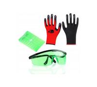 Set Accessoires Laser Vert - Cible Magnétique 10x7 cm | Lunettes de Sécurité 505-540 nm | Gants Taille L