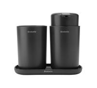 Brabantia Ensemble d'accessoires pour la salle de bain ReNew de Brabantia 3 pièces Gris foncé