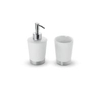 SET ACCESSORI LAVABO DA APPOGGIO IN CERAMICA BIANCA LILLY
