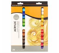 Daler Rowney - Set peinture acrylique Simply - 24 tubes de 12 ml - couleurs assorties