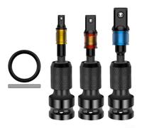 Set Adaptateur Percussion 1/4 3/8 1/2 Pouces Set Adaptateur(B) | Acier chrome vanadium, conception 2-en-1, hexagone pour vers carré, compatibilité outils variés, usage intensif