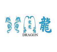 Set Adhesifs -Element Dragon- Bleu - Promo Adn - Car Deco