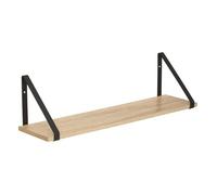 5five Étagère murale Set Aliaj 58 cm – Équerre + étagère Naturel/Noir