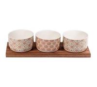 Table Passion – Set apéritif 3 pièces Rangoli – Grès multicolore