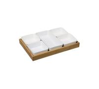 - Set Apéritif 6 Pièces "Bambou" 28cm Naturel