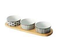 Secret de Gourmet – Set apéritif Bohemia – 4 pièces en céramique et bambou