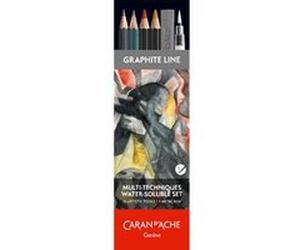 Set aquarelle Multitechniques - assortiment 13 pièces FSC - Caran d'Ache Noir G