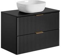 Set armoire Comad Adel Black ADEL BLACK 82-80-B-2S, lavabo Comad Smile UM-6252SMILE40DP, ADEL BLACK 89-80-B