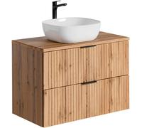 Set armoire Comad Adel Oak ADEL OAK 82-80-B-2S, lavabo Comad Smile UM-6252SMILE40DP, ADEL OAK 89-80-B
