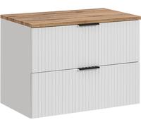 Set armoire Comad Adel White ADEL WHITE 82-80-B-2S, plan de travail Comad Adel Oak ADEL OAK 89-80-B