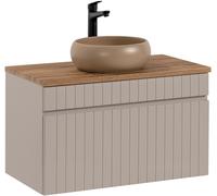 Set armoire Comad Iconic Cashmere ICONIC CASHMERE 82-80-D-1S, lavabo Comad Wiki UN-WIKI-MC, BLAT 89-80-A OAK COAST EVOKE