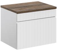 Set armoire Comad Iconic White ICONIC WHITE 82-80-D-1S, plan de travail suspendu Comad Sante Fe Oak SANTA FE OAK89-080-A