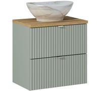 Set armoire Comad Line Reed Green LINE REED GREEN D 82-60-2S, lavabo Comad Pati UN-PATI-MW3, NOVA OAK A 89-60