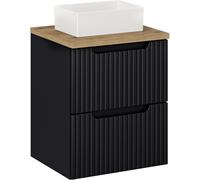 Set armoire Comad Nova Black NOVA BLACK D2 82-50-2S, lavabo Comad Gaja UN-GAJA35-SW 78570A(35), NOVA OAK A 89-50