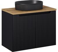 Set armoire Comad Nova Black NOVA BLACK D2 82-80-2D, lavabo Comad Beyond BEYOND 5 BLACK ( E-6564 ), NOVA OAK A 89-80
