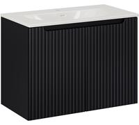 Set armoire Comad Nova Black NOVA BLACK D2 82-80-2D, lavabo Comad Sky 3 SKY 3 80CM DP (E-8099-3-80)