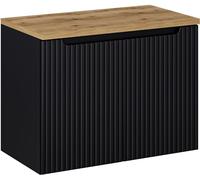Set armoire Comad Nova Black NOVA BLACK D2 82-80-2D, plan de travail Comad Nova Oak NOVA OAK A 89-80