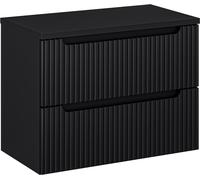 Set armoire Comad Nova Black NOVA BLACK D2 82-80-2S, plan de travail Comad Nova Black NOVA BLACK B 89-80