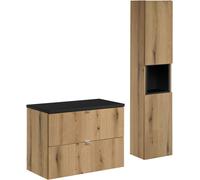 Set armoire Comad Nova Oak NOVA OAK A 82-80-2S, armoire Comad Nova Oak NOVA OAK A 80-03-2D(W80-01A), NOVA BLACK B 89-80, NOVA BLACK A 83-27-Q(W83-04D)