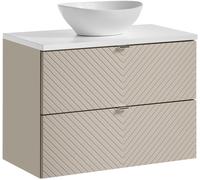 Set armoire Comad Viva Cashmere VIVA CASHMERE 82-80-2S, plan de travail Comad Nova White NOVA WHITE 89-80, UN-LOLA-GW