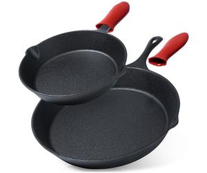 Set aus gusseisernen Pfannen mit Silikonauflage CAST LINE 20 cm / 30 cm 2 Stück