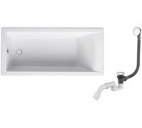 Set baignoire rectangulaire Roca Savai A248589000, siphon de baignoire Oltens Fusa 03002100