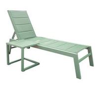 Happy Garden - Set transat et table d'appoint Barbados - textilène & aluminium vert sauge