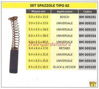 Set Balais 2 Pièces Modèle 02 Metabo 6.4 x 6.4 X 17.0 MM 009196