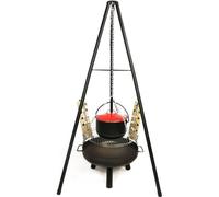 Set barbecue multifonction Brasero Grille de cuisson Casserole 15 L Support à filets de poisson Bouilloire à goulasch