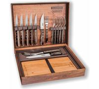 Set barbecue Tramontina JUMBO, 15 pièces, couverts à steak, planche à découper, set de couteaux, couteau, fourchette, acier inoxydable / bois, 29899-324