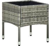 set bistrot 3 pièces avec coussins d'assise Poly rotin gris