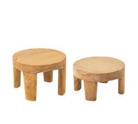 Set bois naturel h.35cm