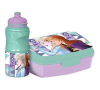 Set bouteille et boîte à sandwich - Disney - Frozen - 380 ml - Plastique recyclable - Antidérapant