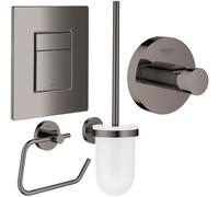 Set bouton de chasse d'eau Grohe Skate 38732A00, brosse WC Grohe Essentials 40374A01, 40689A01, 40364A01