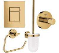 Set bouton de chasse d'eau Grohe Skate 38732GL0, brosse WC Grohe Essentials 40374GL1, 40689GL1, 40364GL1