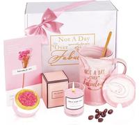 Set cadeau maman - Meilleure maman du monde - Tasse rose 410ml - Impression dorée - Idée cadeau maman