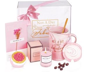 Set cadeau maman - Meilleure maman du monde - Tasse rose 410ml - Impression dorée - Idée cadeau maman