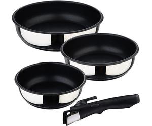 Set Casseroles Click & Cook Empilable & Poignée Amovible - Bergner