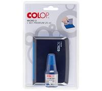 Set cassette d'encrage + encre, bleu