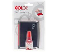 Set cassette d'encrage + encre, rouge